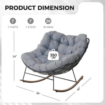 Upgraded Plush Rocking Lounge Chair
