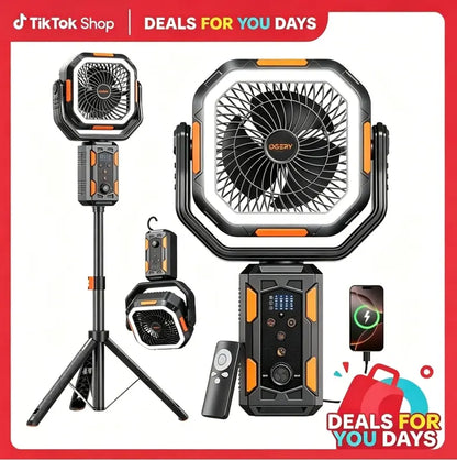 Ultimate 4-In-1 Camping Powerhouse Fan System