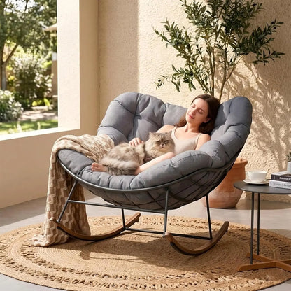 Upgraded Plush Rocking Lounge Chair