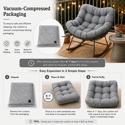 Upgraded Plush Rocking Lounge Chair