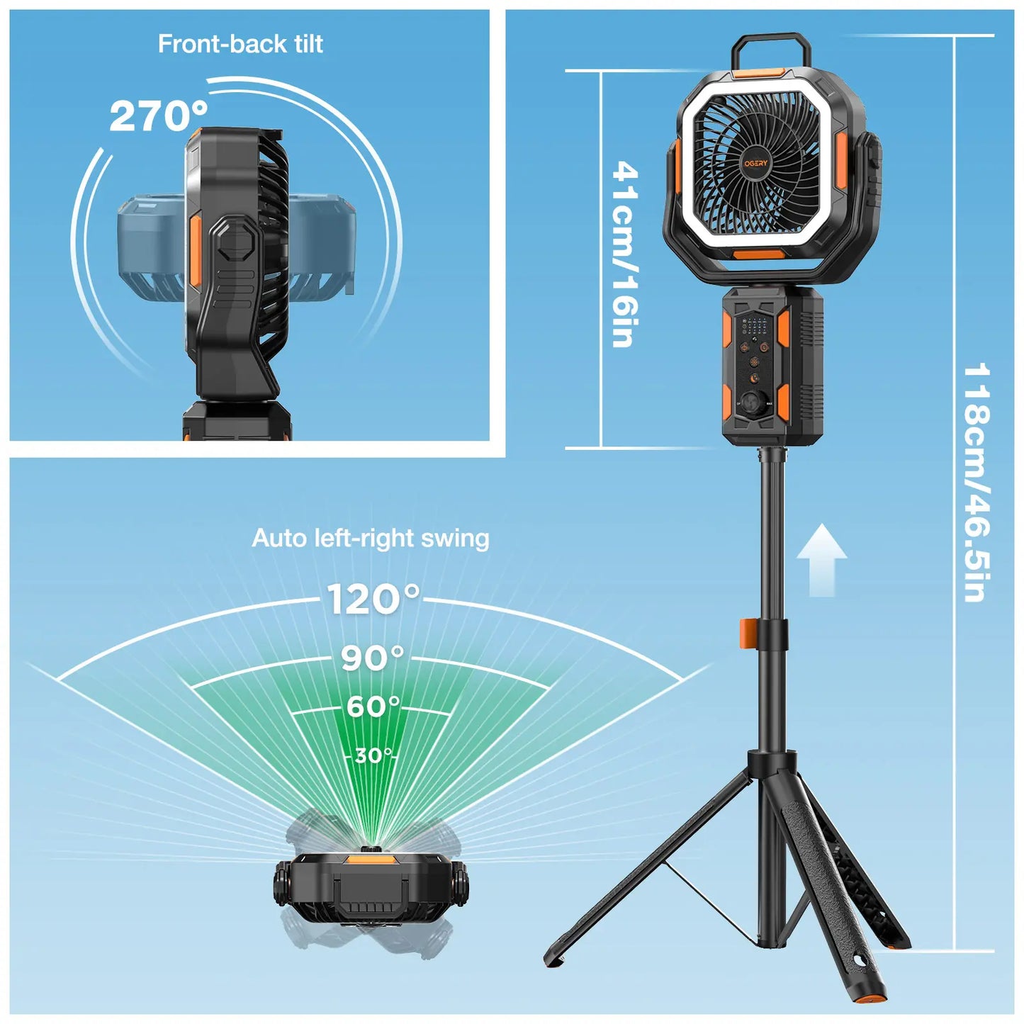 Ultimate 4-In-1 Camping Powerhouse Fan System