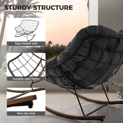 Upgraded Plush Rocking Lounge Chair